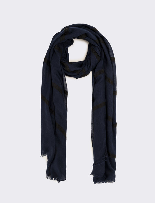 Foulard righe uomo - Denim