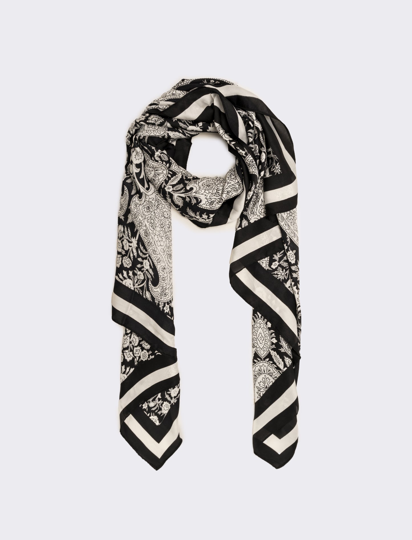 Foulard stampa paisley donna - Nero