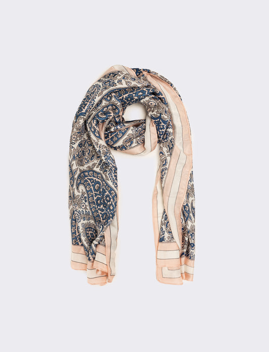 Foulard stampa paisley donna - Rosa