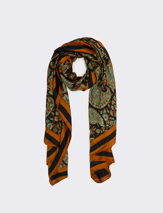 Foulard stampa paisley donna - Arancio