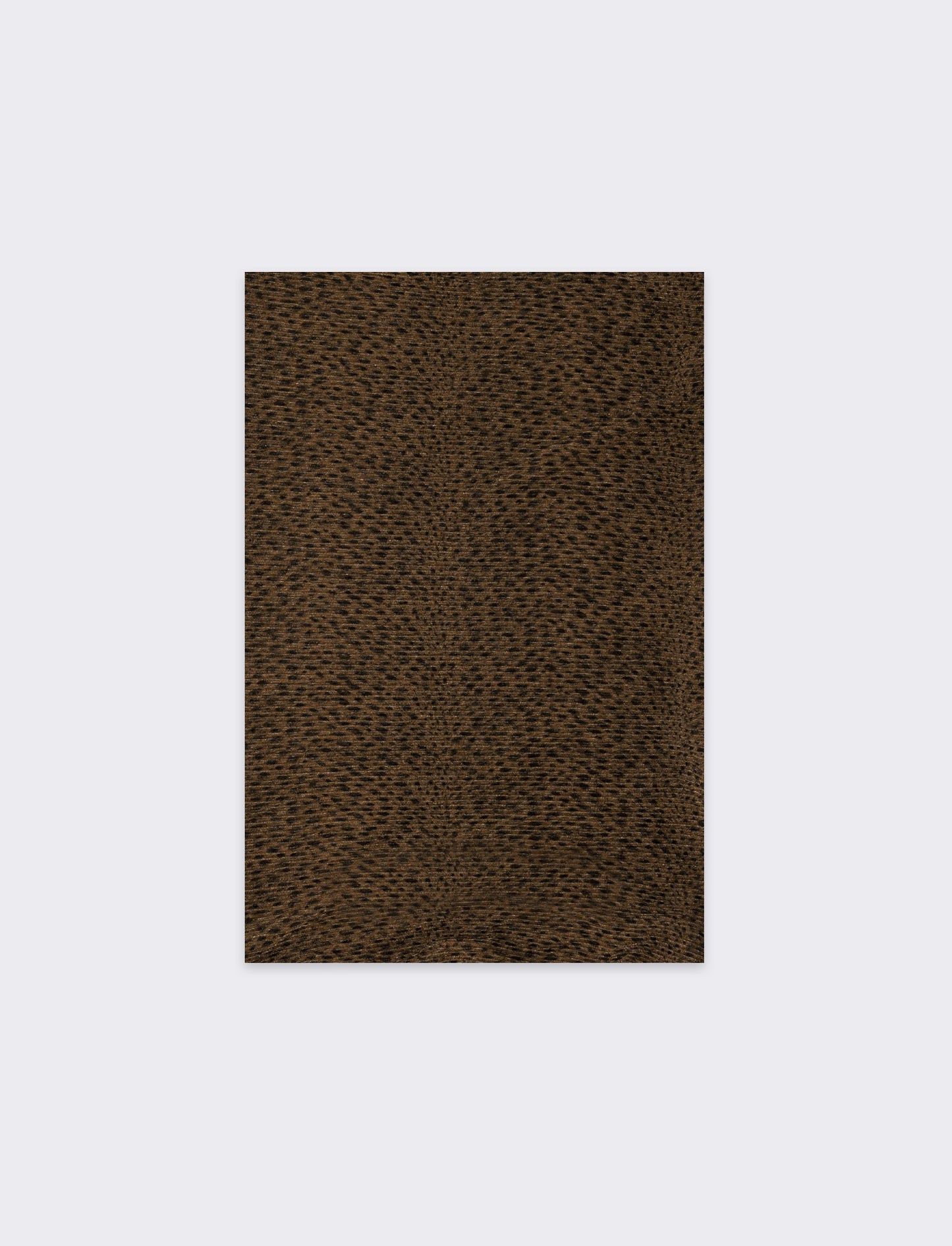 Foulard donna con rouche leopardato - Marrone