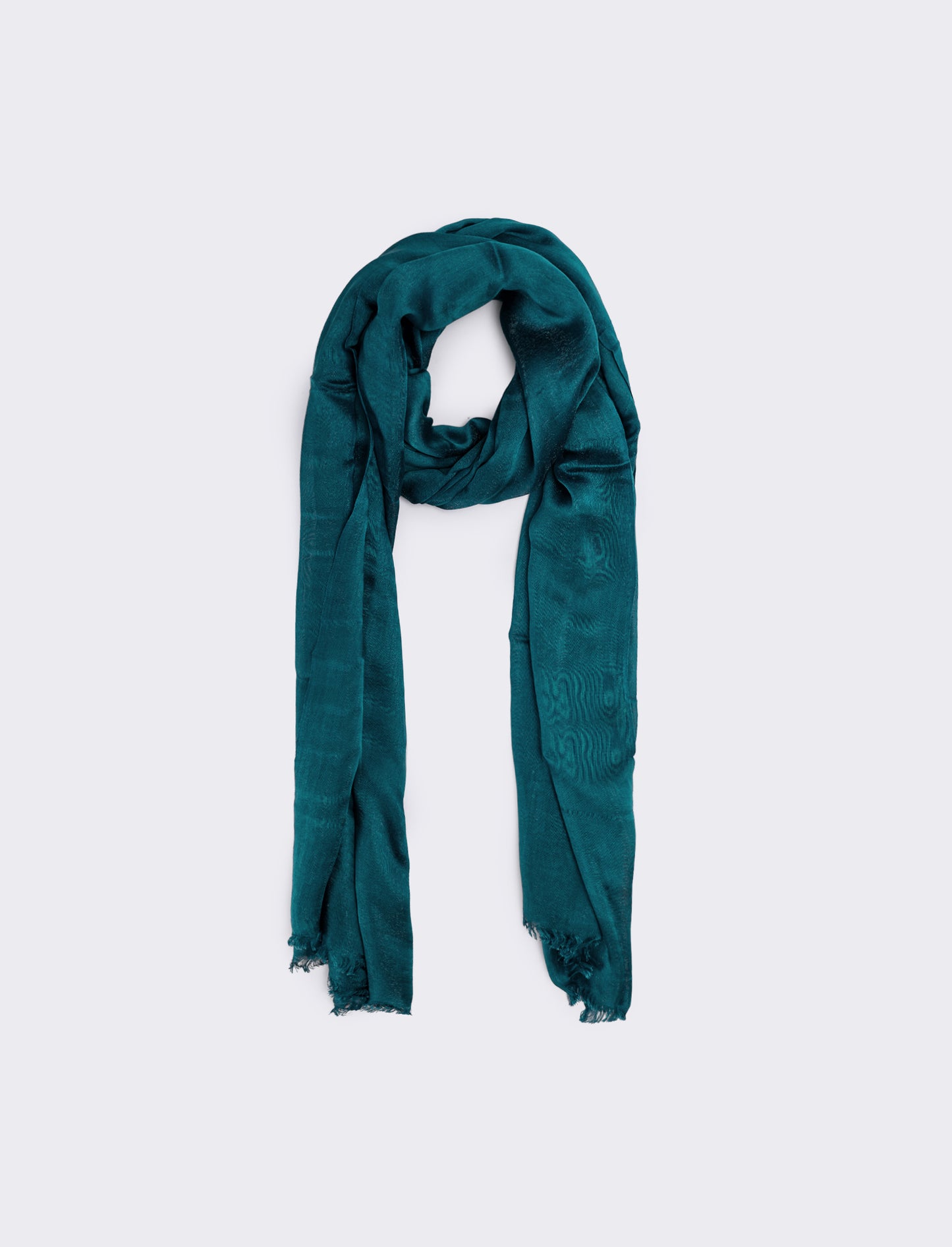 Foulard lucido unito donna - Verde petrolio