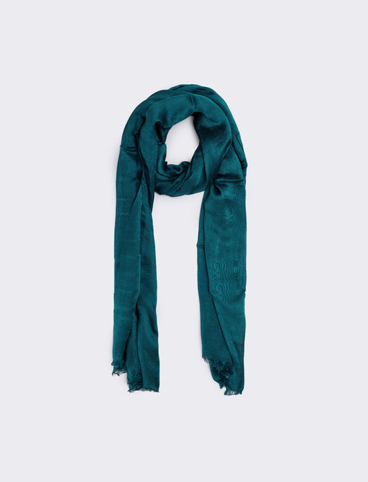 Foulard lucido unito donna - Verde petrolio