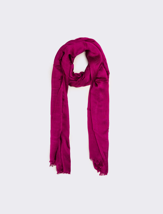 Foulard lucido unito donna - Viola prugna