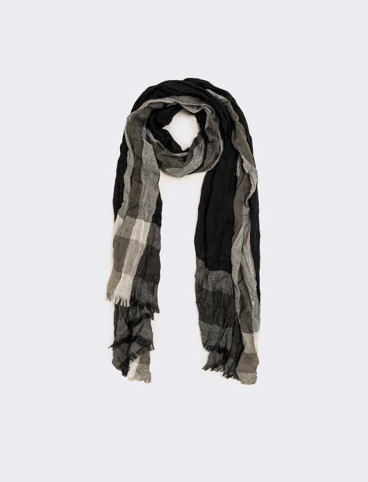 Foulard uomo a quadroni - Nero