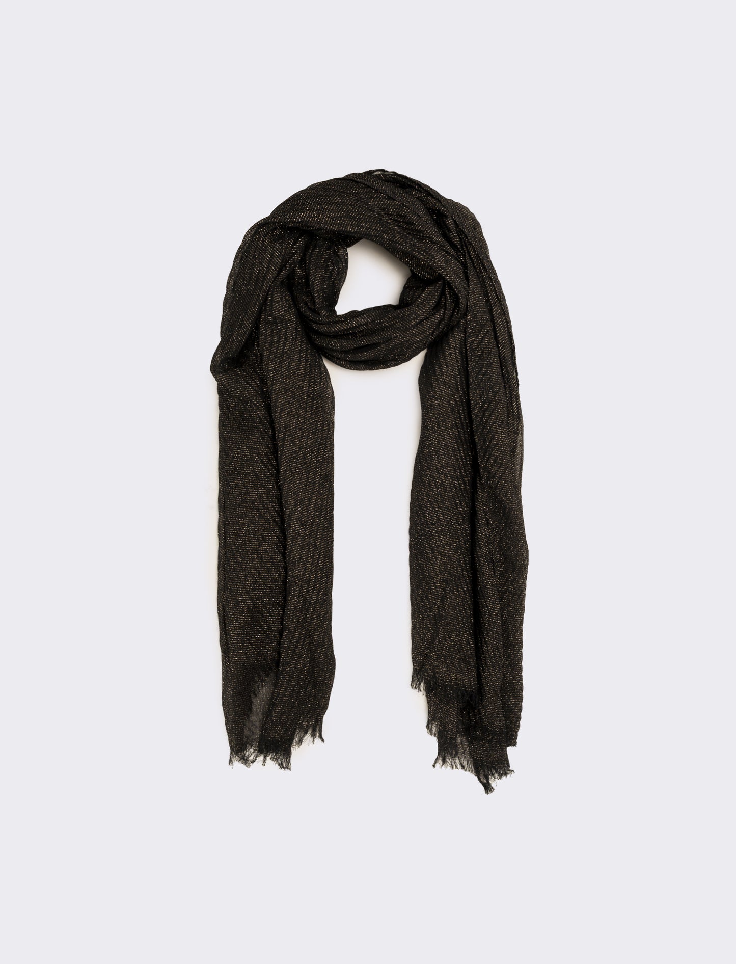 Foulard goffrato lurex - Nero