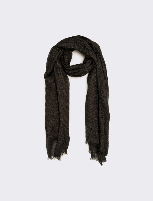 Foulard goffrato lurex - Nero
