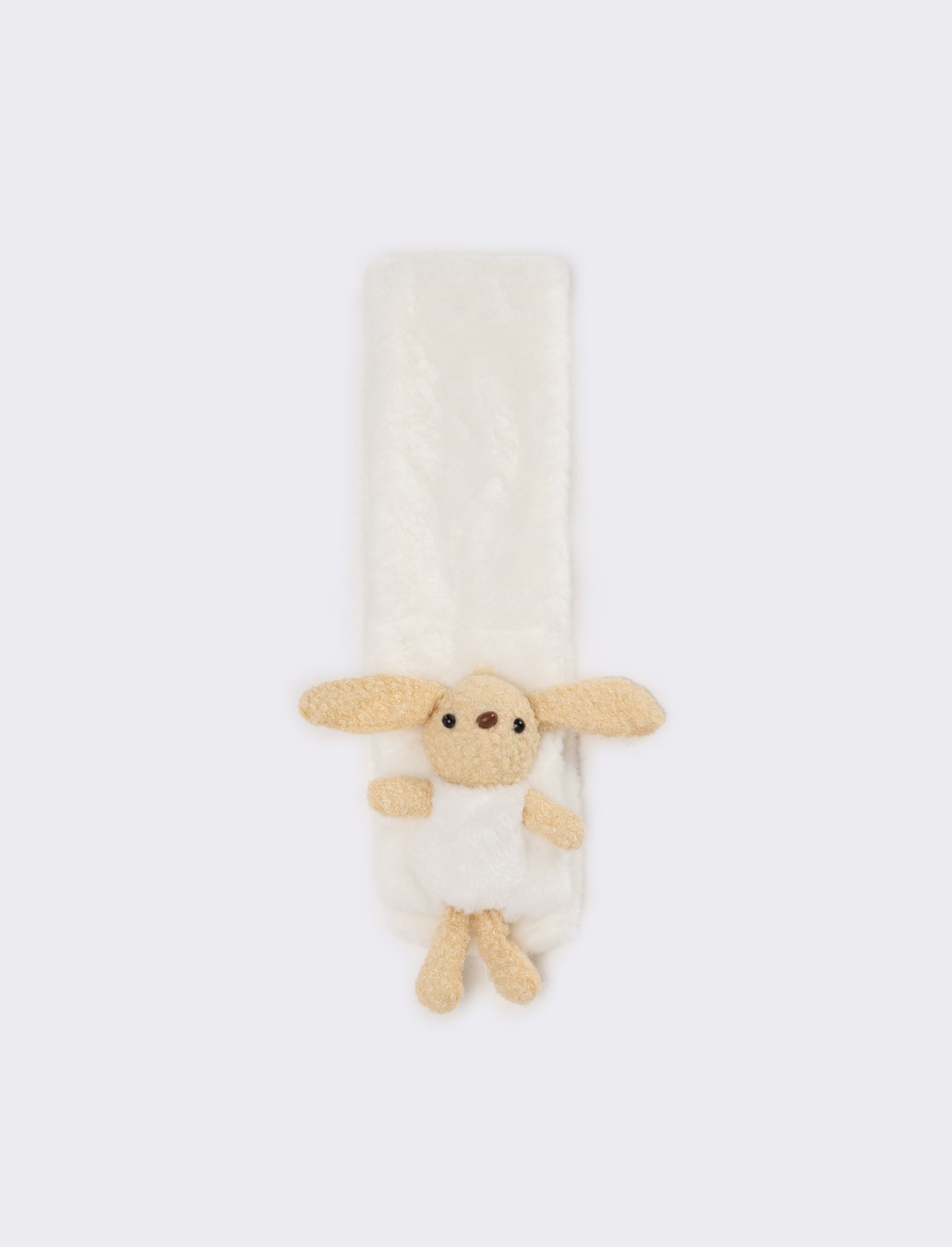 Sciarpa cravatta con coniglietto - Bianco sporco