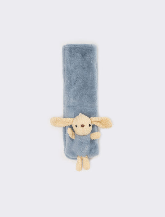 Sciarpa cravatta con coniglietto - Denim