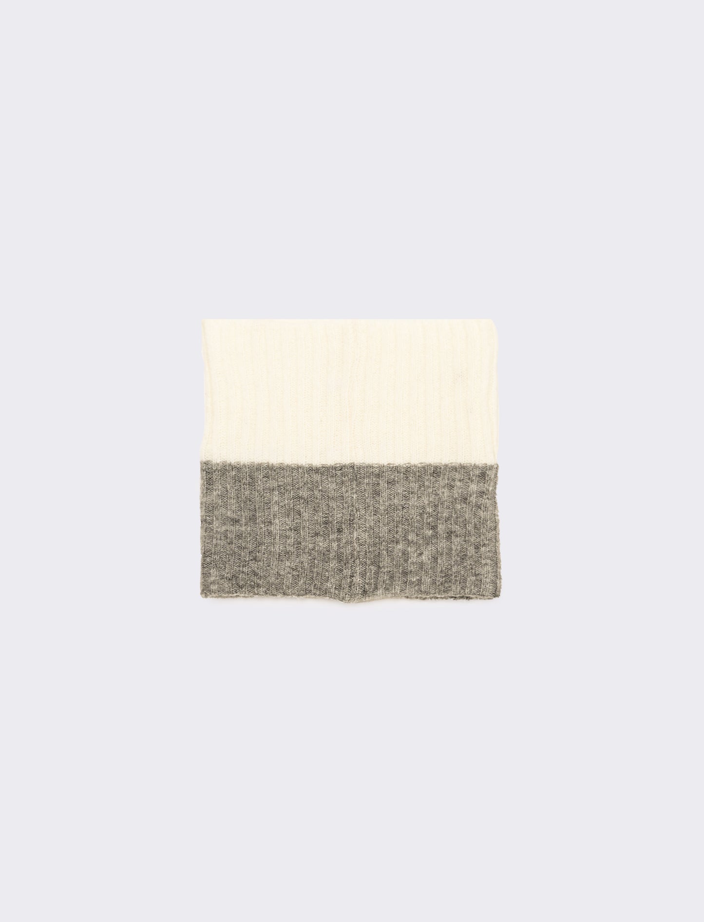 Collo bicolor in maglia bambina - Bianco sporco