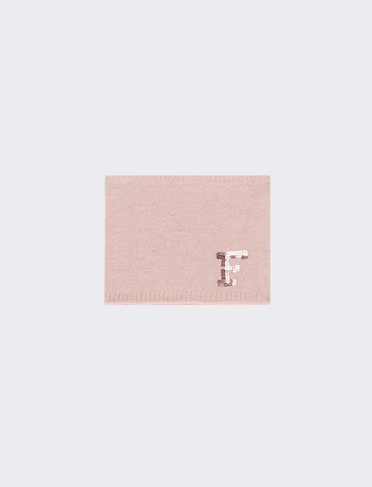 Collo bambina con lettera paillettes - var 2