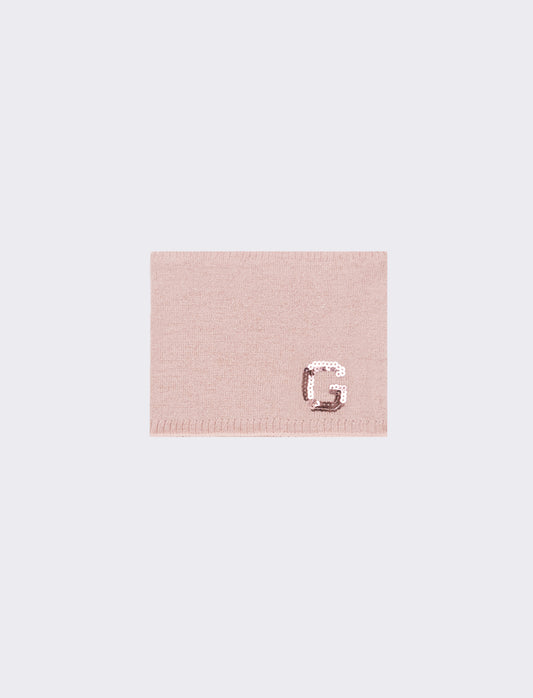 Collo bambina con lettera paillettes - var 3