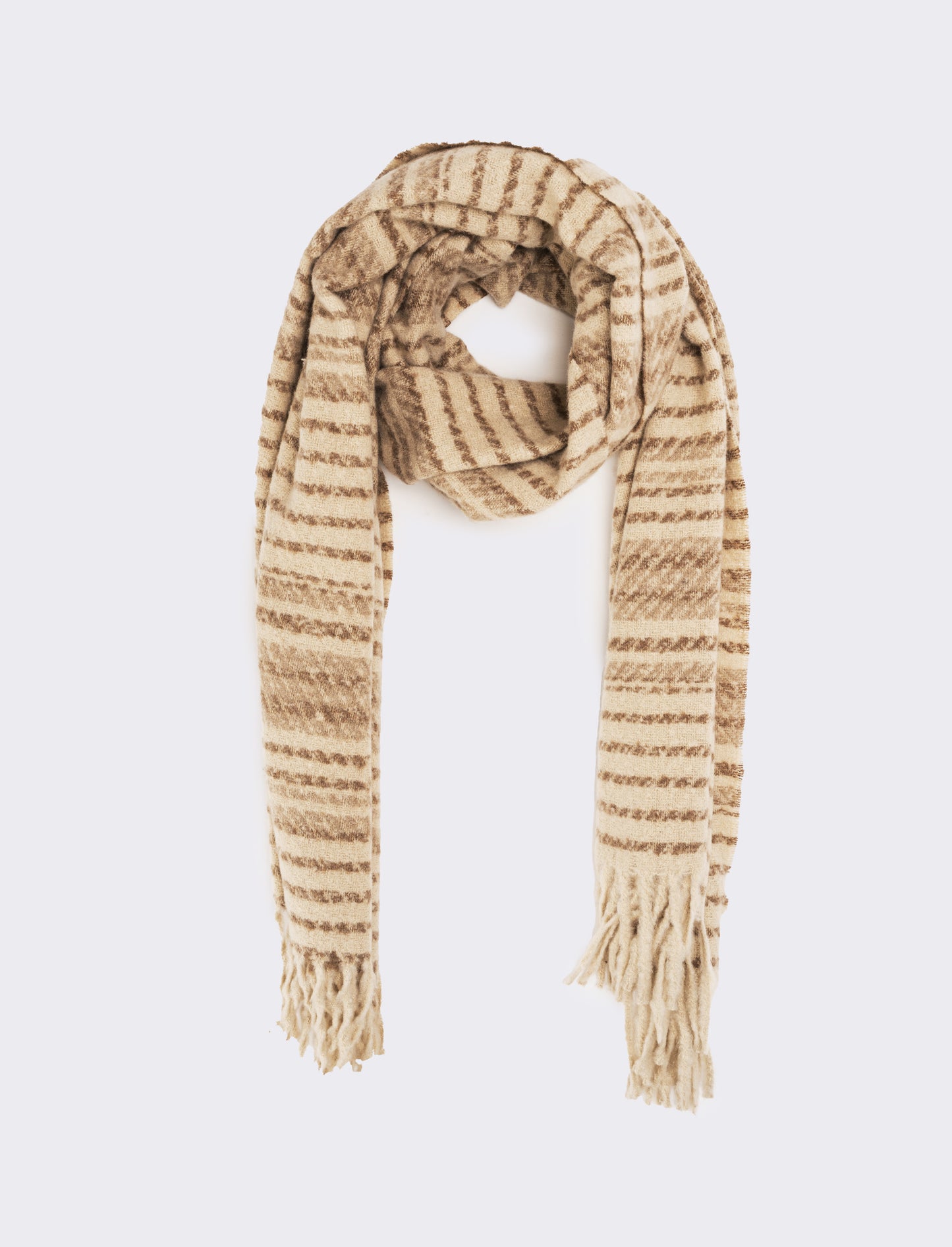 Sciarpa uomo righe multicolor - Beige