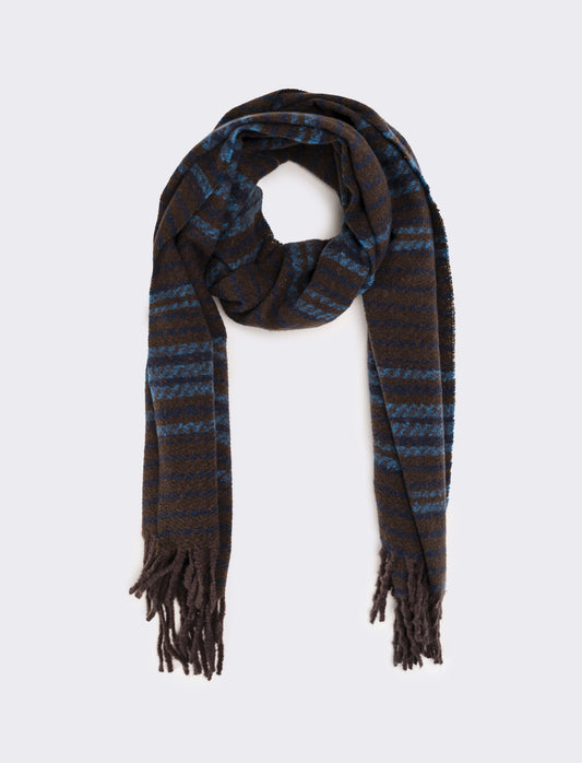 Sciarpa uomo righe multicolor - Blu