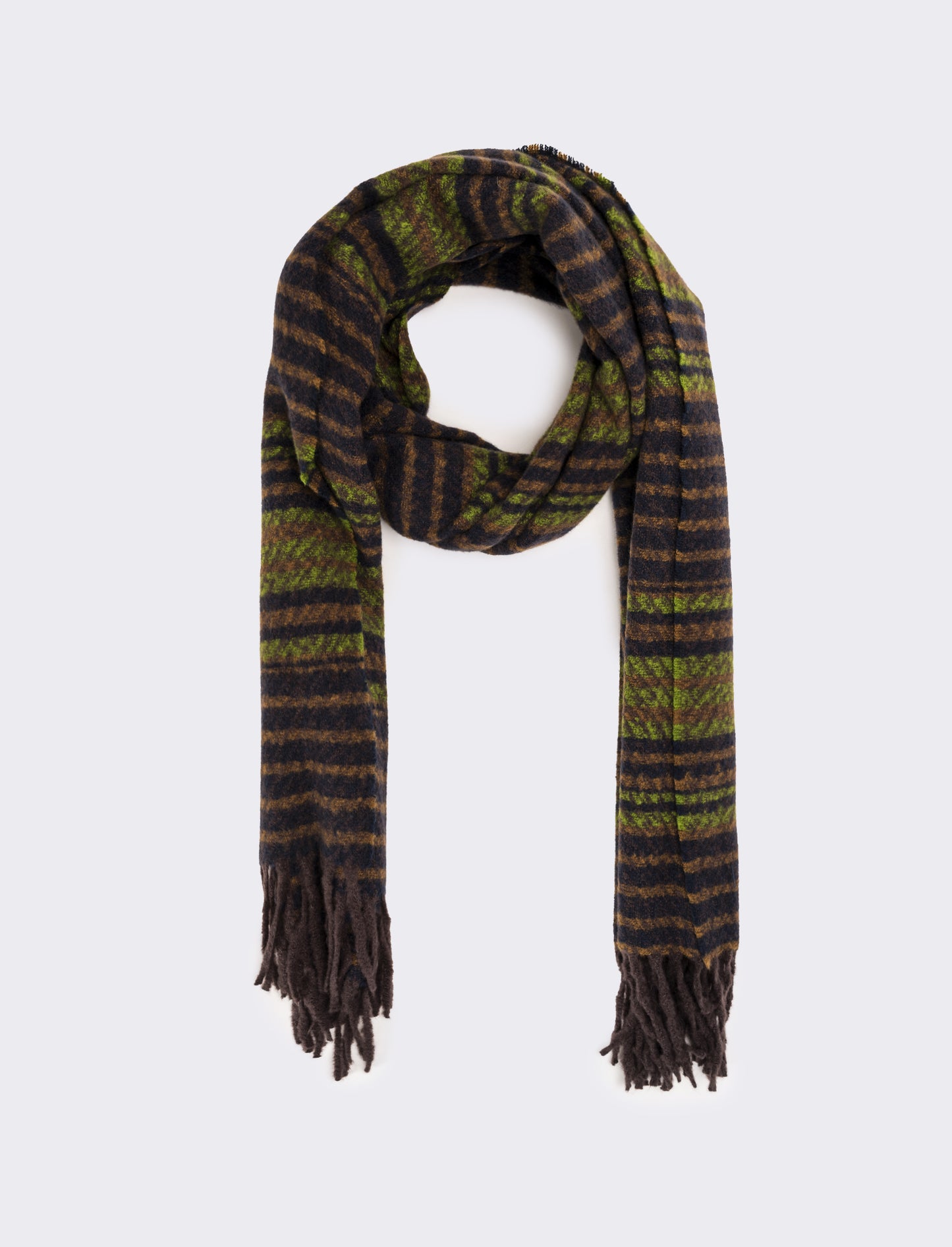 Sciarpa uomo righe multicolor - Verde