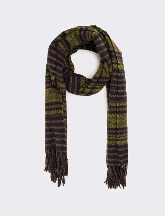 Sciarpa uomo righe multicolor - Verde