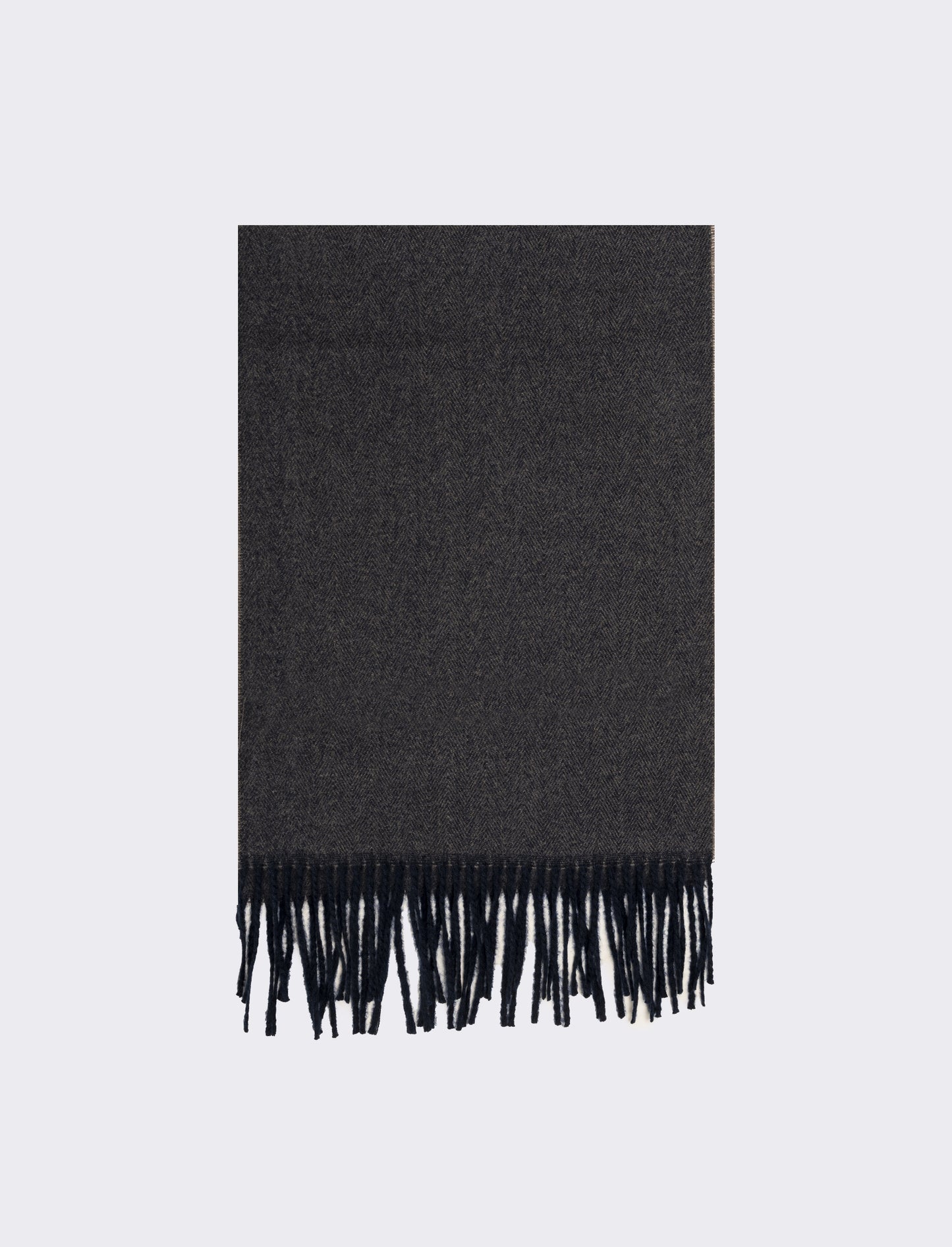 Sciarpa uomo basic con frange - Blu