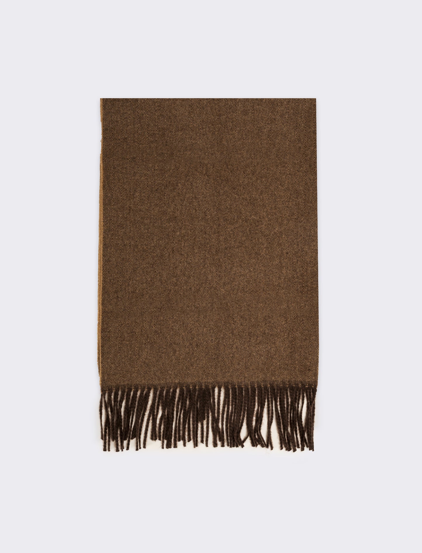 Sciarpa uomo basic con frange - Moro