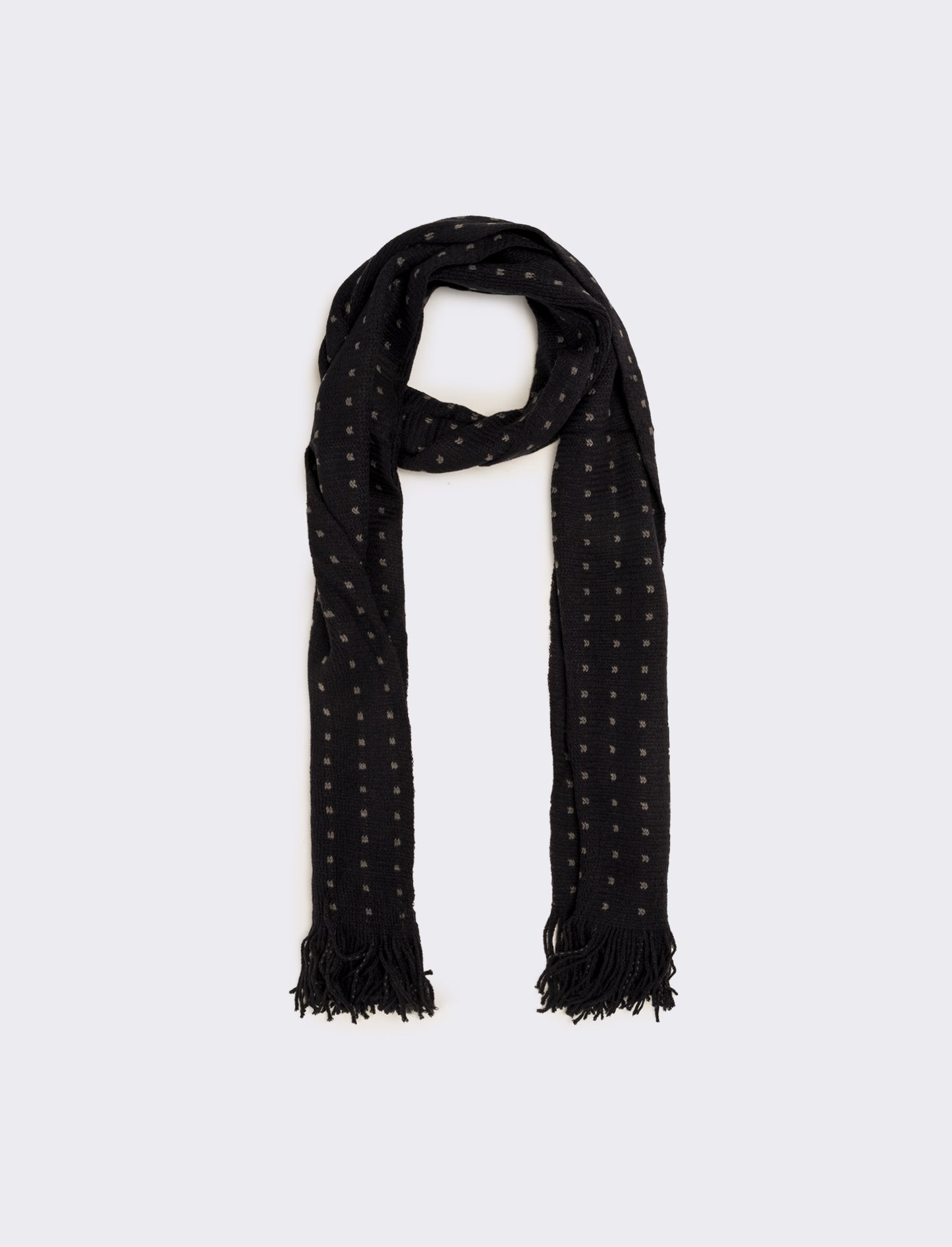Sciarpa uomo pois con frange - Blu