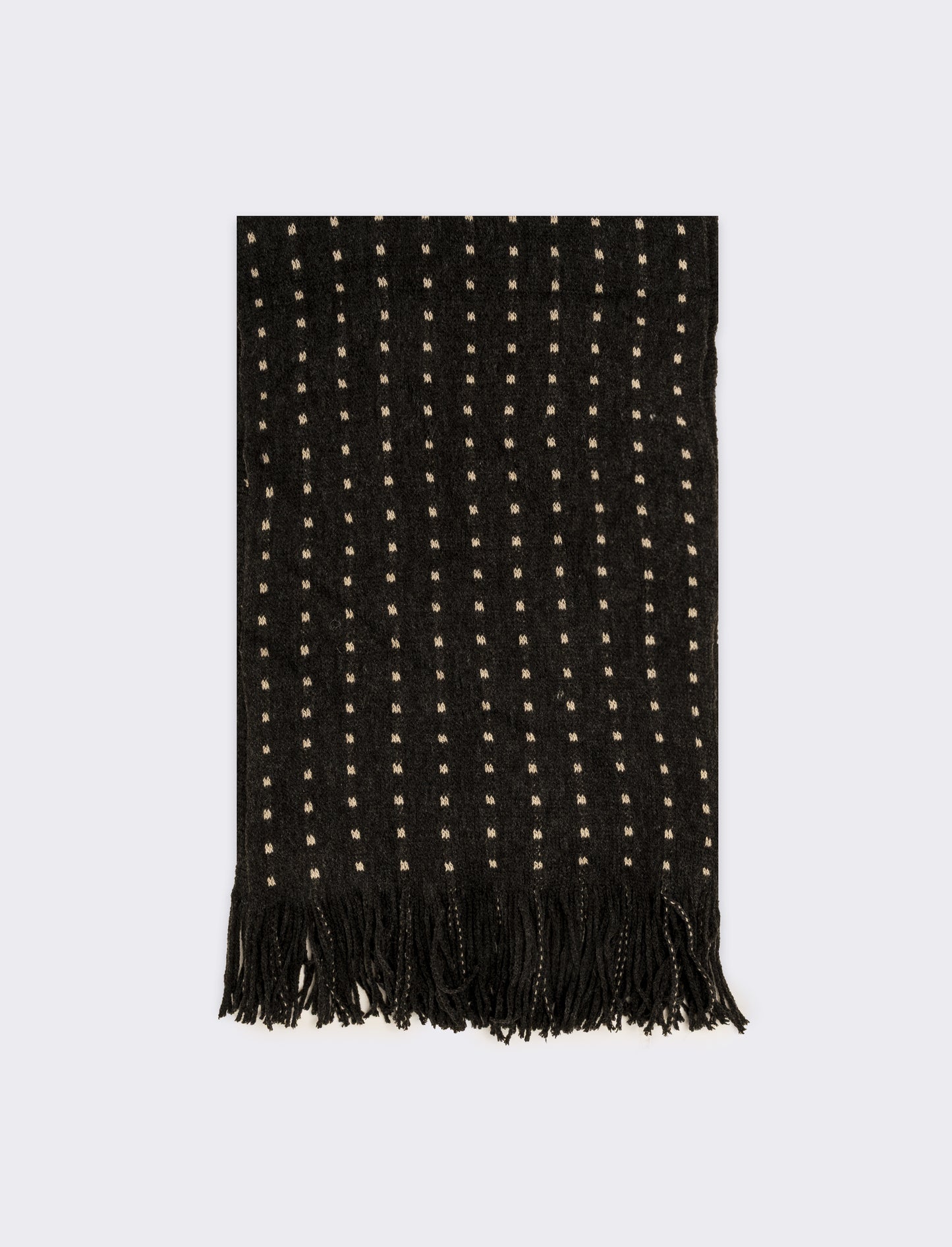 Sciarpa uomo pois con frange - Grigio