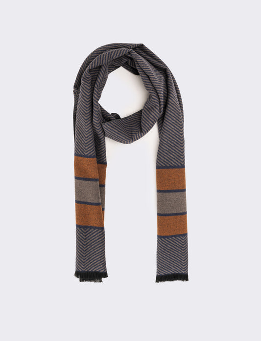 Sciarpa classica uomo vari disegni - Beige