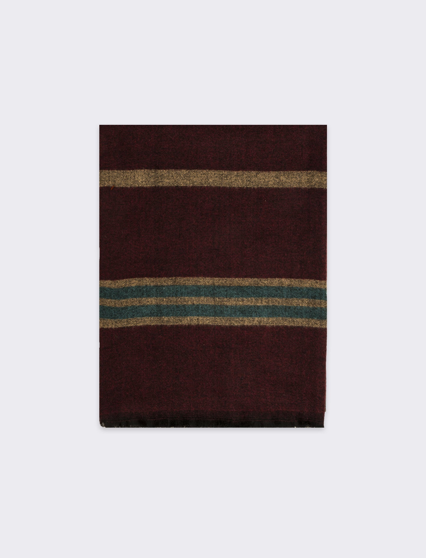 Sciarpa righe sfrangiata peso leggero uomo - Bordeaux