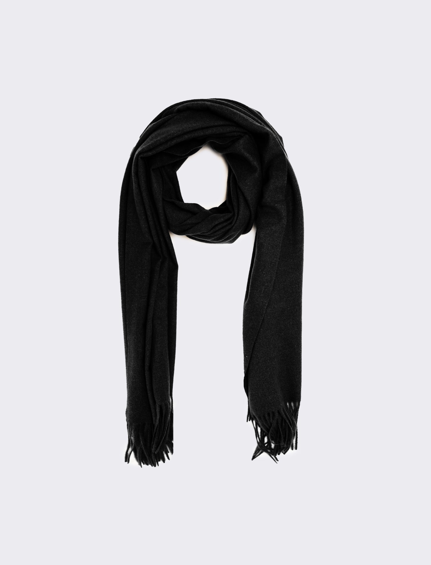 Sciarpa unito con frange uomo - Nero