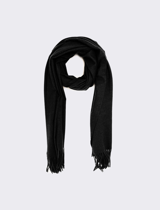 Sciarpa unito con frange uomo - Nero
