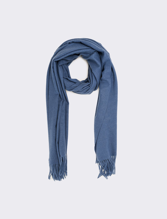Sciarpa unito con frange uomo - Denim