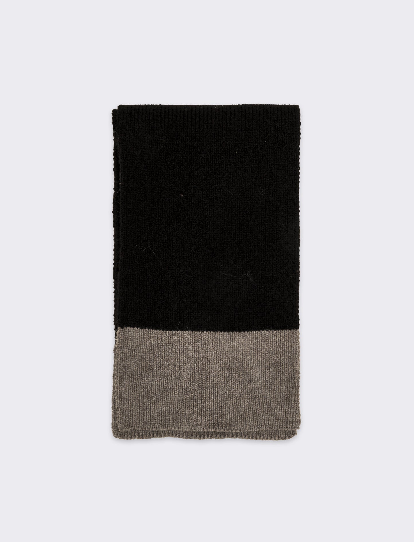 Sciarpa in maglia bicolor uomo - Nero