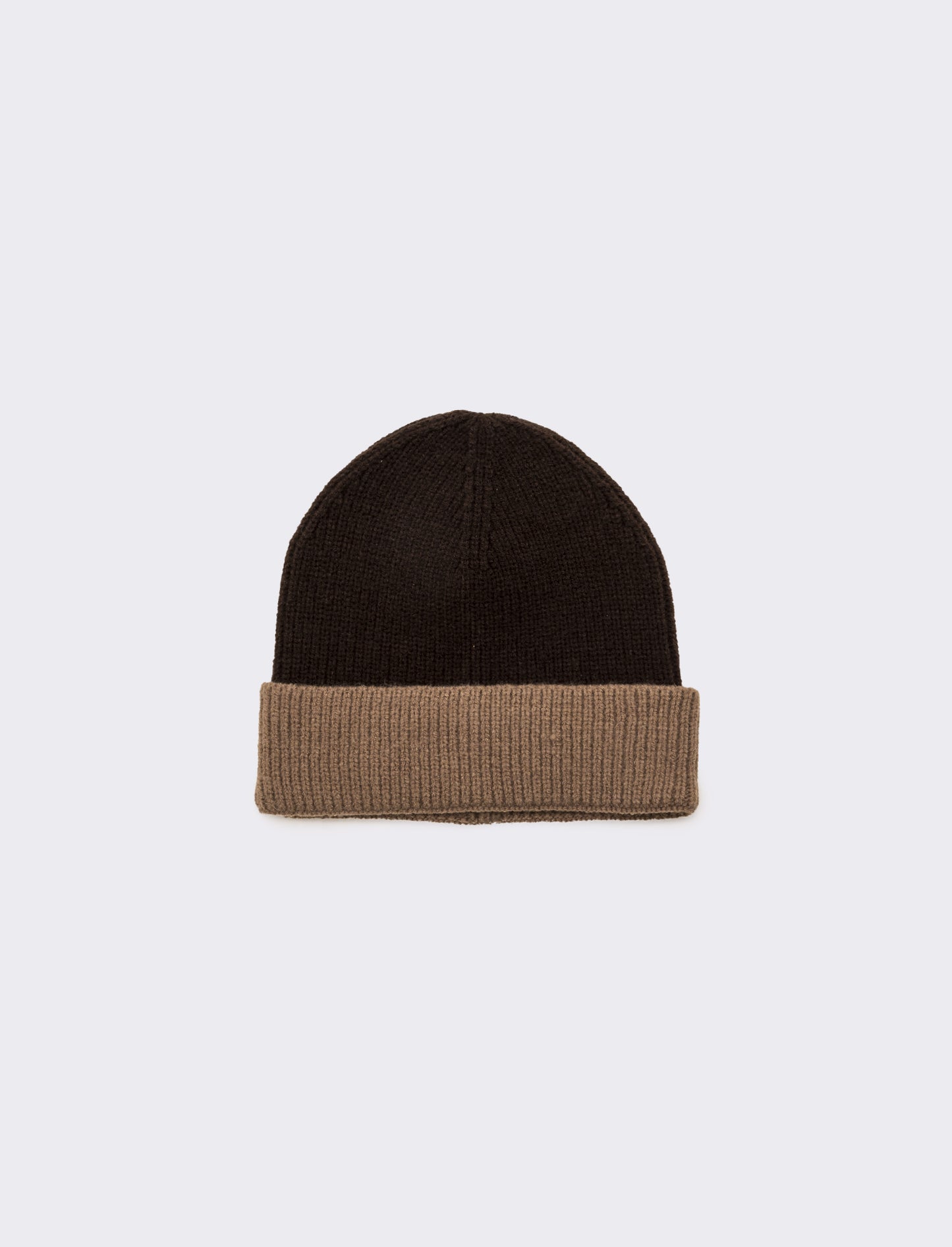 Cappello con risvolto bicolor uomo - Moro
