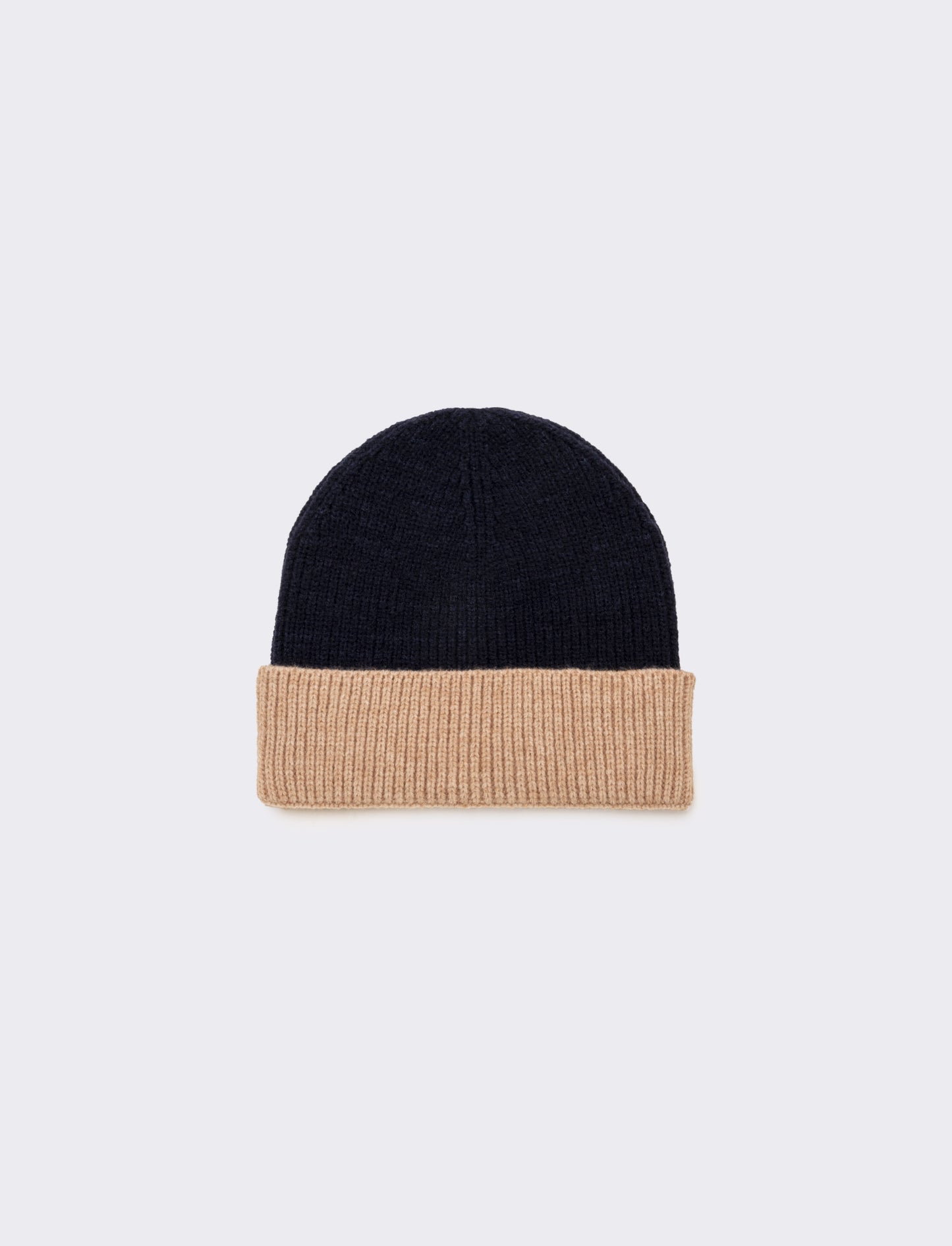 Cappello con risvolto bicolor uomo - Blu