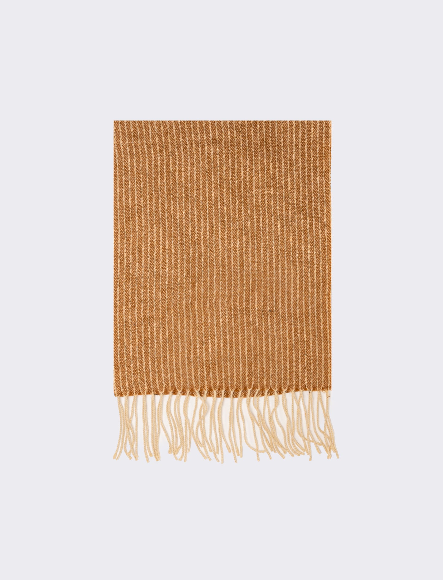 Sciarpa spigata e rigata uomo - Beige