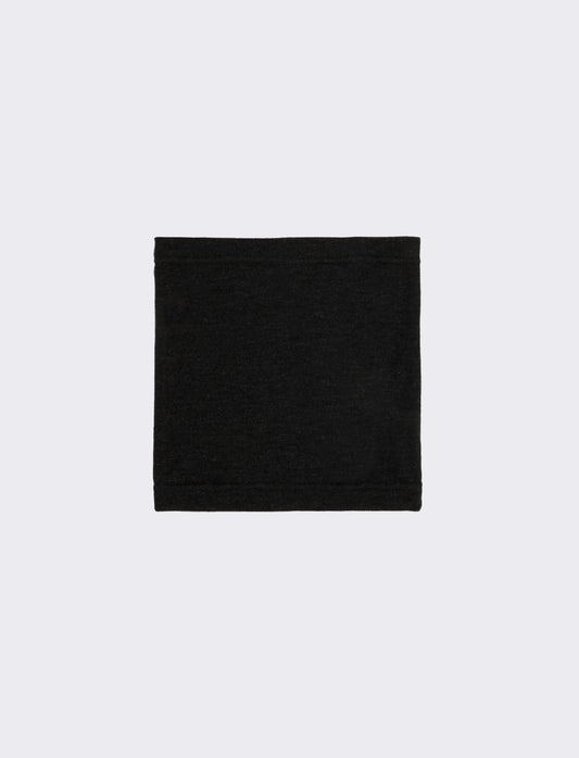 Collo in pile con ciniglia uomo - Nero