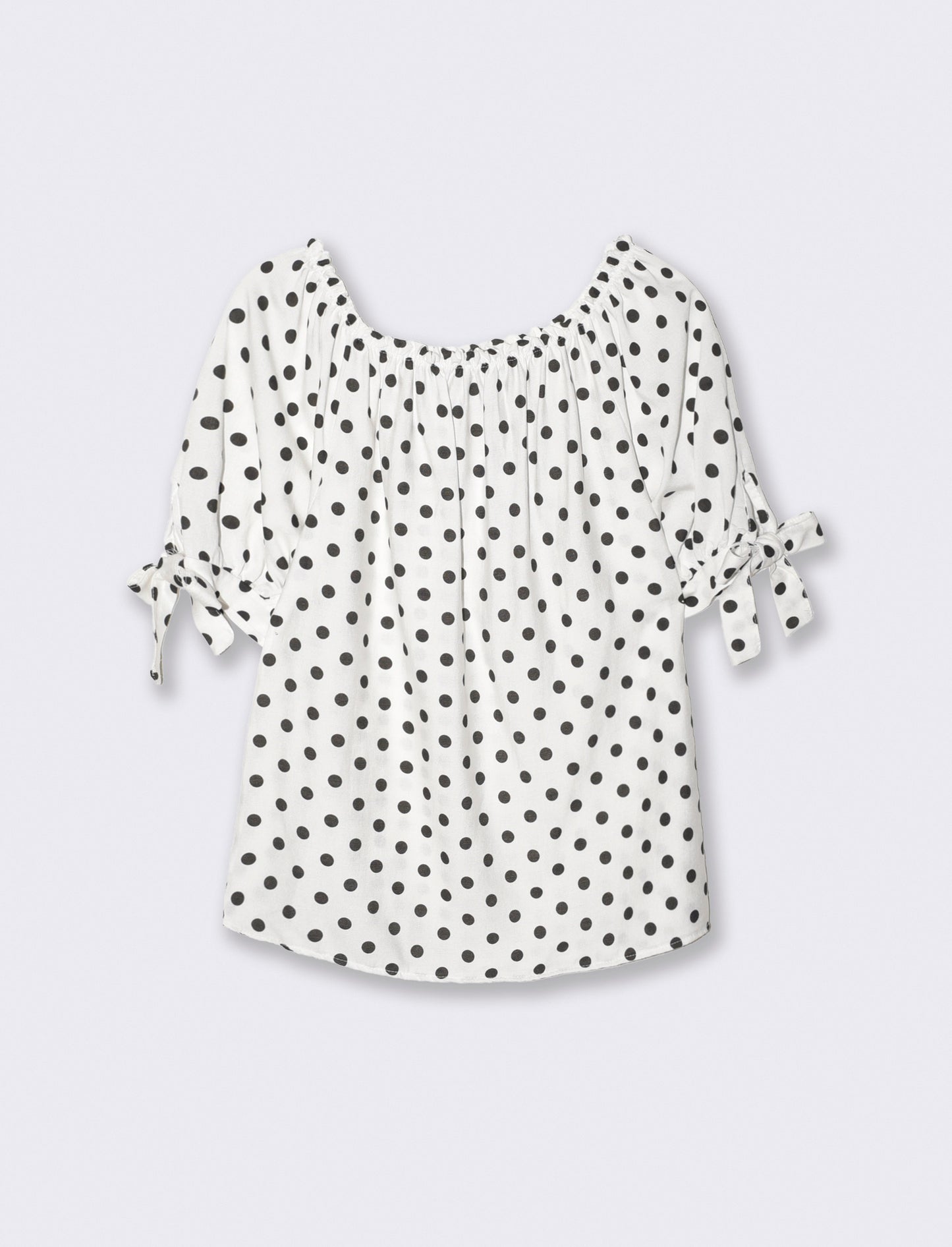 Casacca manica corta scollo a barca - Bianco-nero