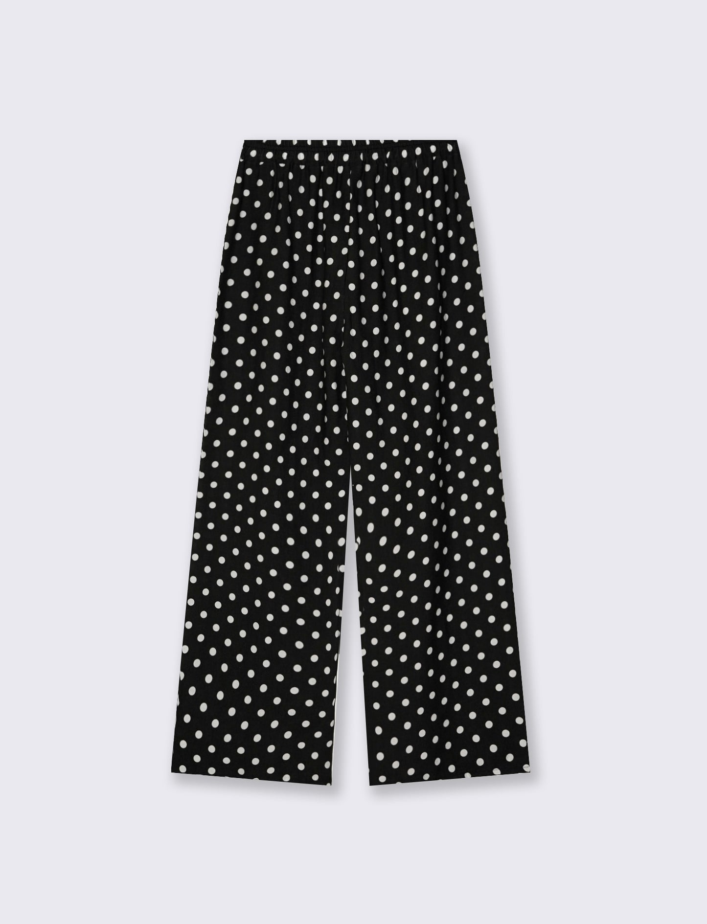 Pantaloni morbidi con coulisse in vita - Nero-bianco