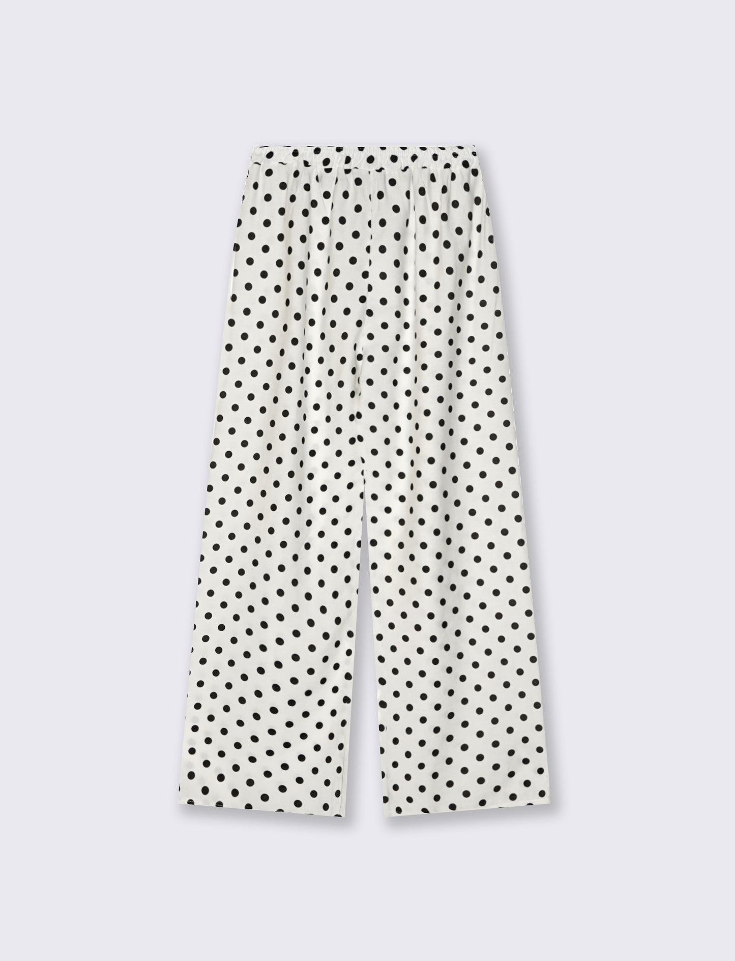 Pantaloni morbidi con coulisse in vita - Bianco-nero