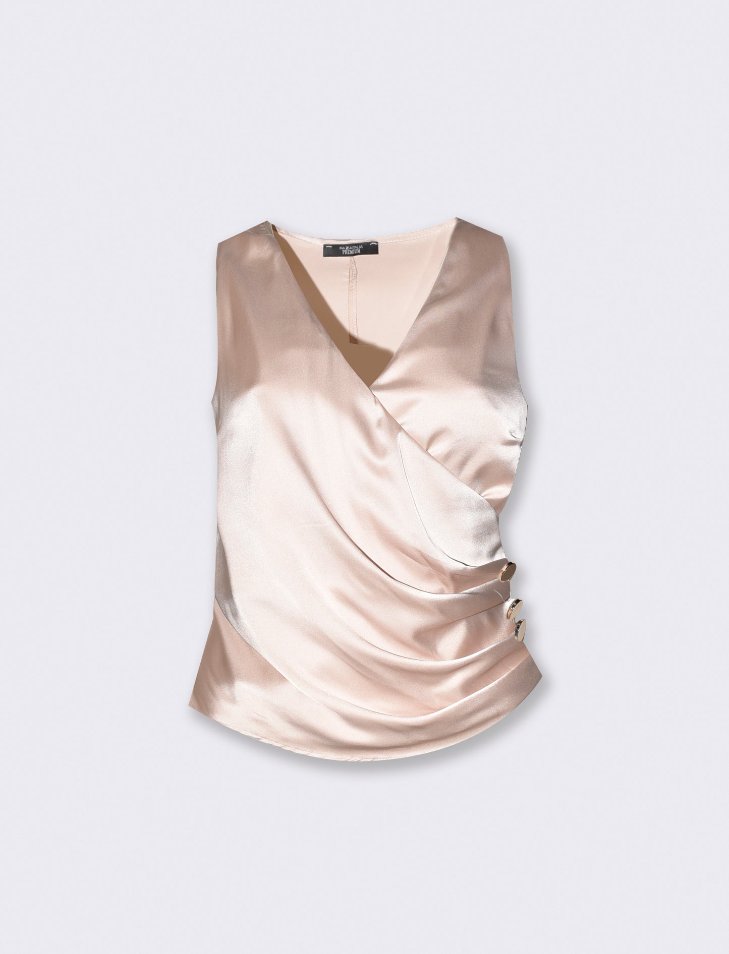TOP INCROCIATO SUL DAVANTI - Beige
