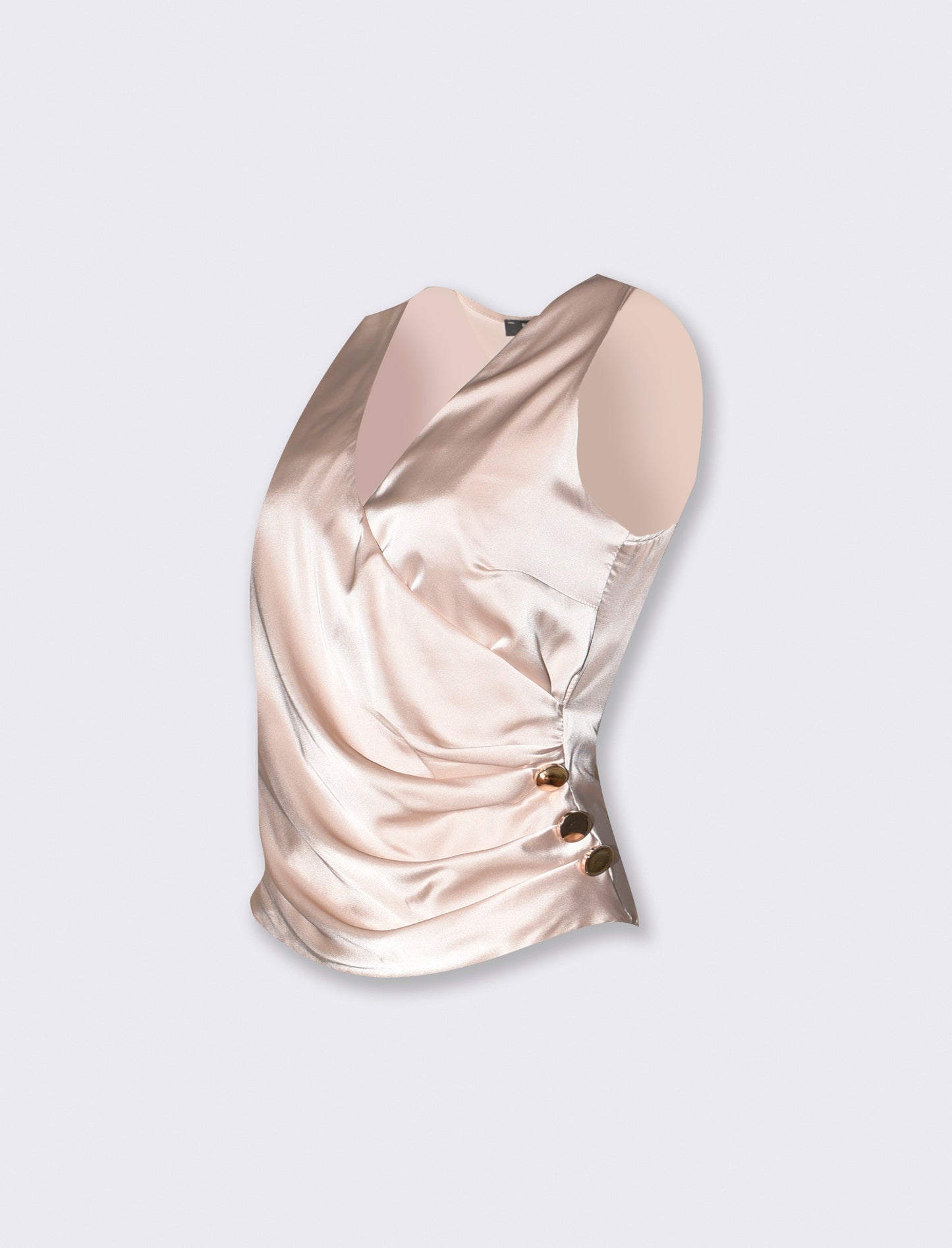 TOP INCROCIATO SUL DAVANTI - Beige