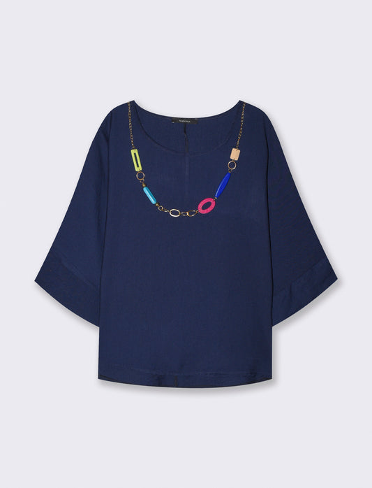 CASACCA MANICA A TRE QUARTI - Blu