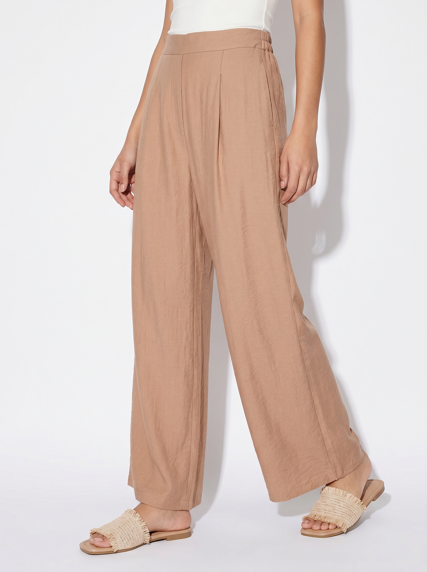 PANTALONE PALAZZO - Beige