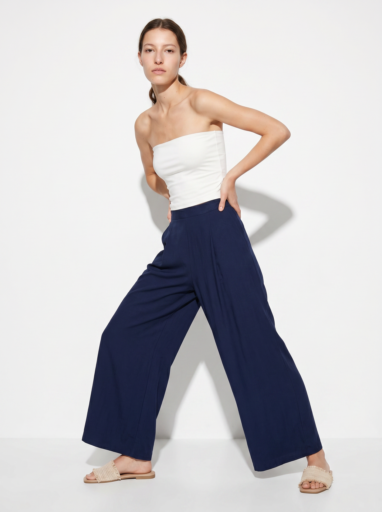 PANTALONE PALAZZO - Blu