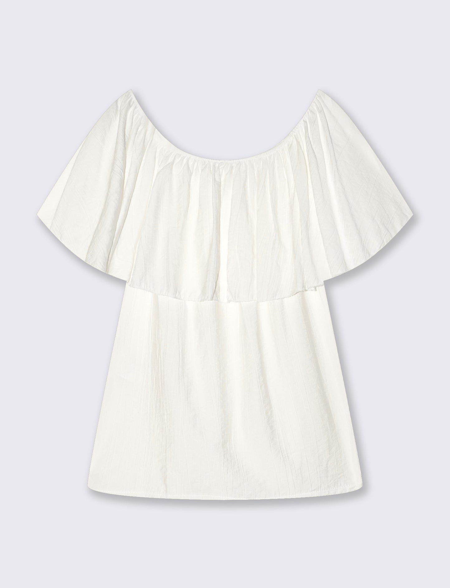 CASACCA MANICA CORTA CON SCOLLO A BARCA - Bianco