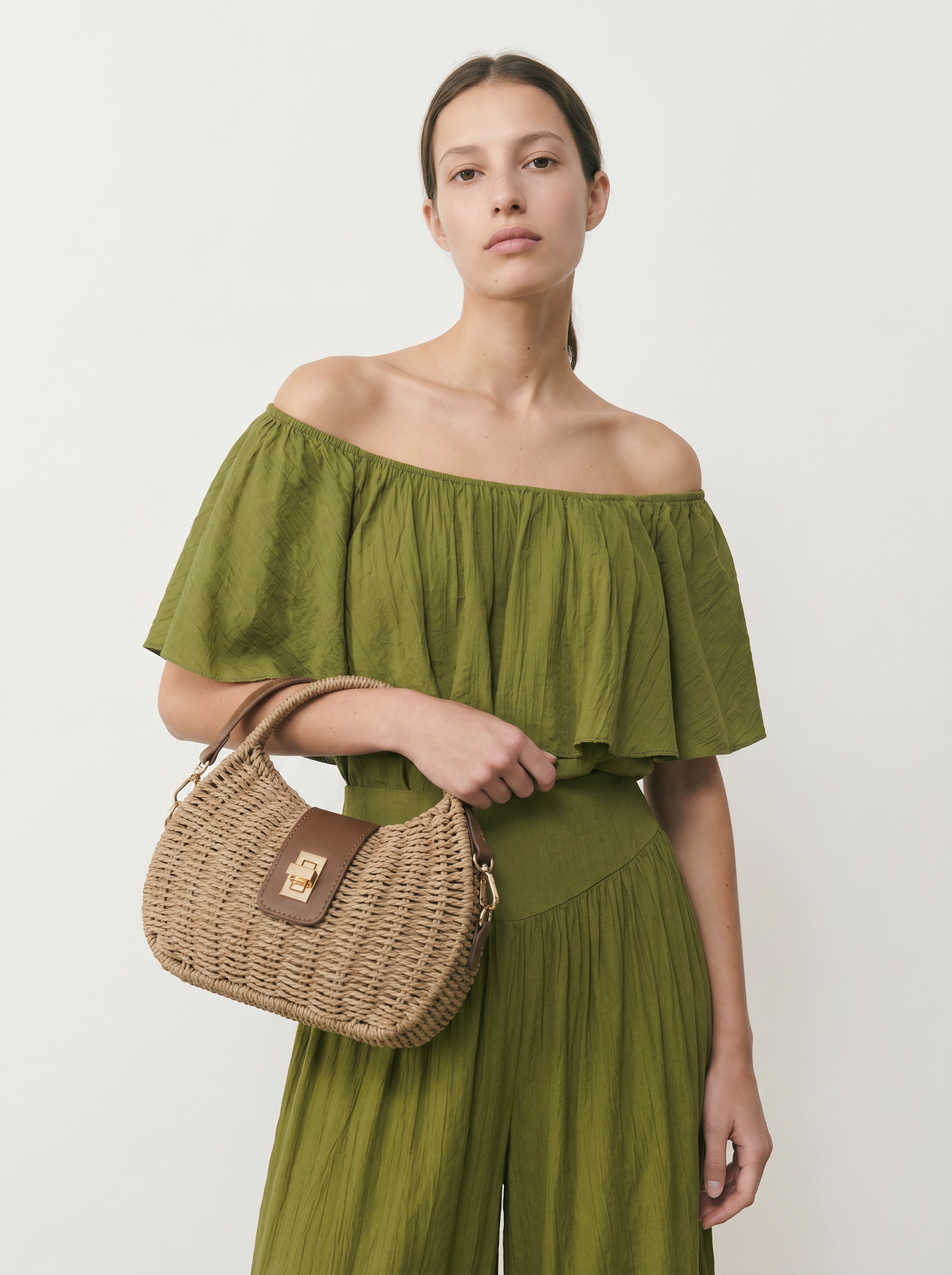 CASACCA MANICA CORTA CON SCOLLO A BARCA - Verde