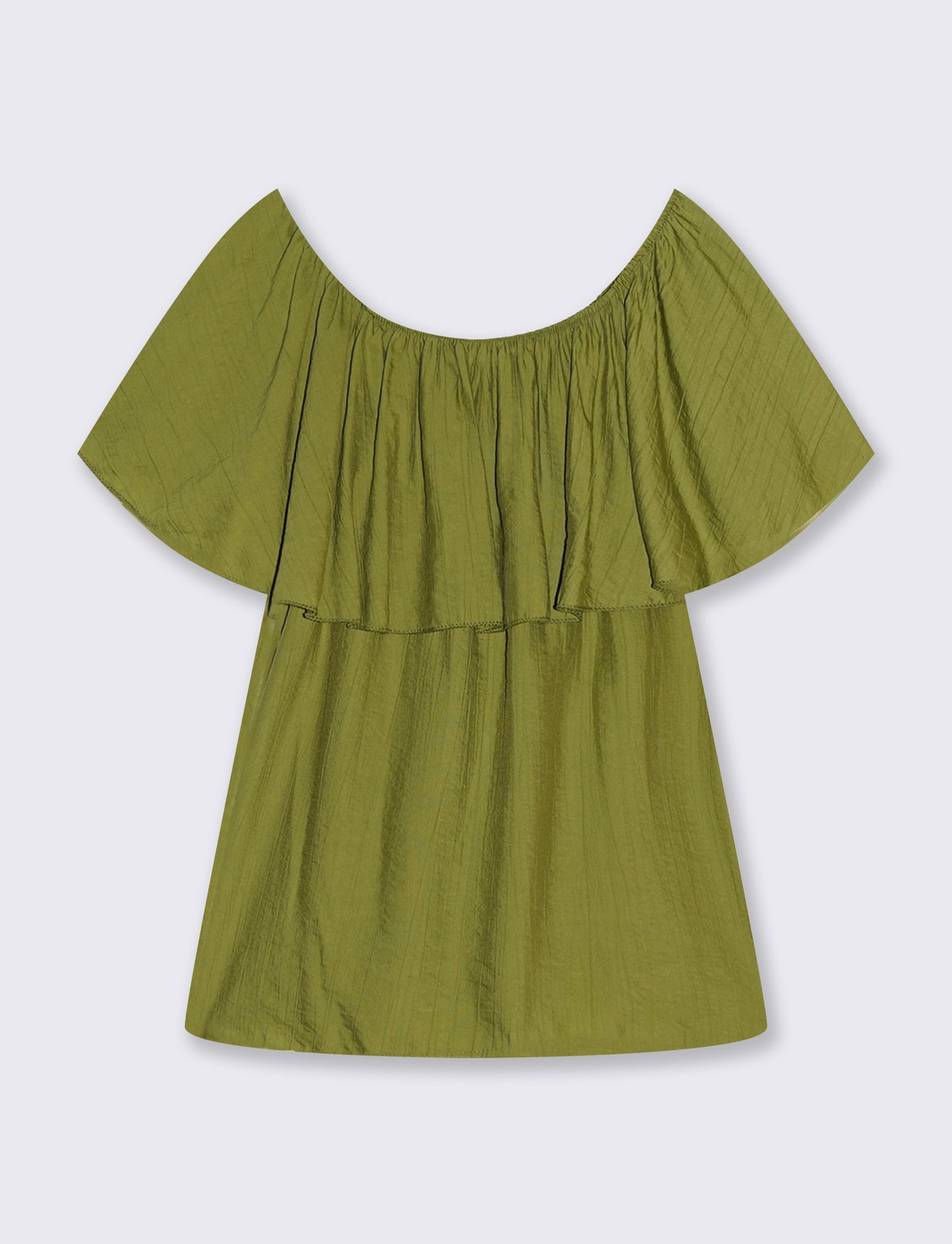 CASACCA MANICA CORTA CON SCOLLO A BARCA - Verde