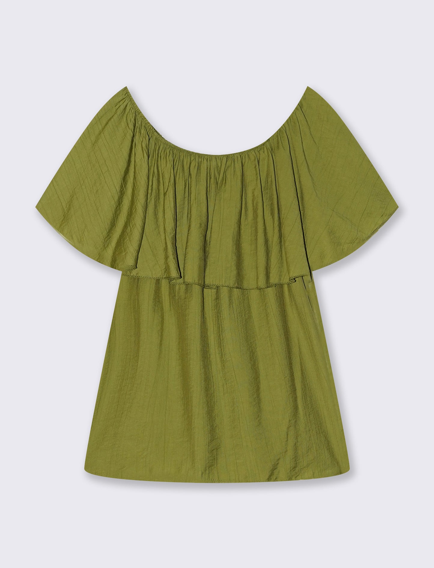 CASACCA MANICA CORTA CON SCOLLO A BARCA - Verde
