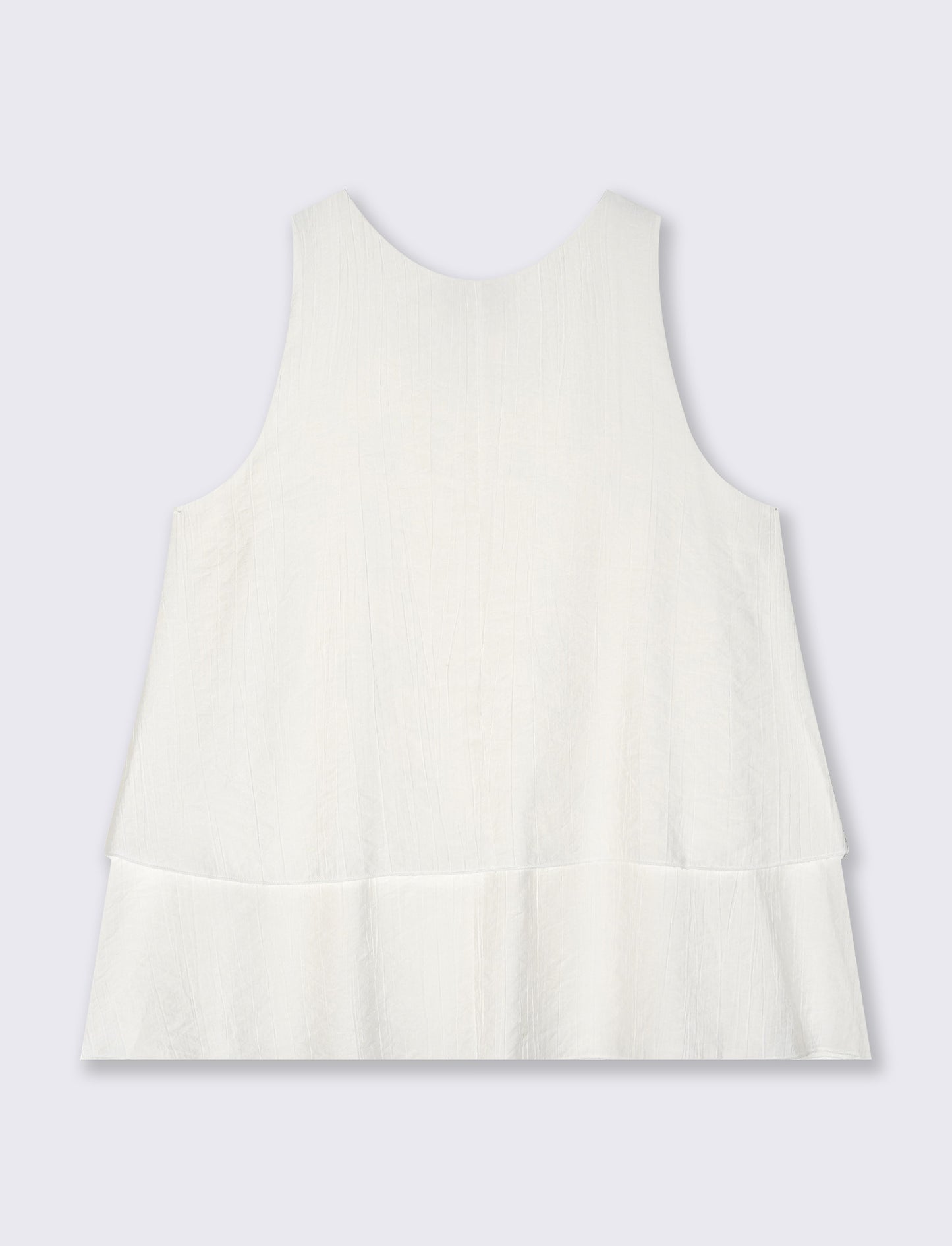 TOP GIROMANICA CON SCOLLO ROTONDO - Bianco