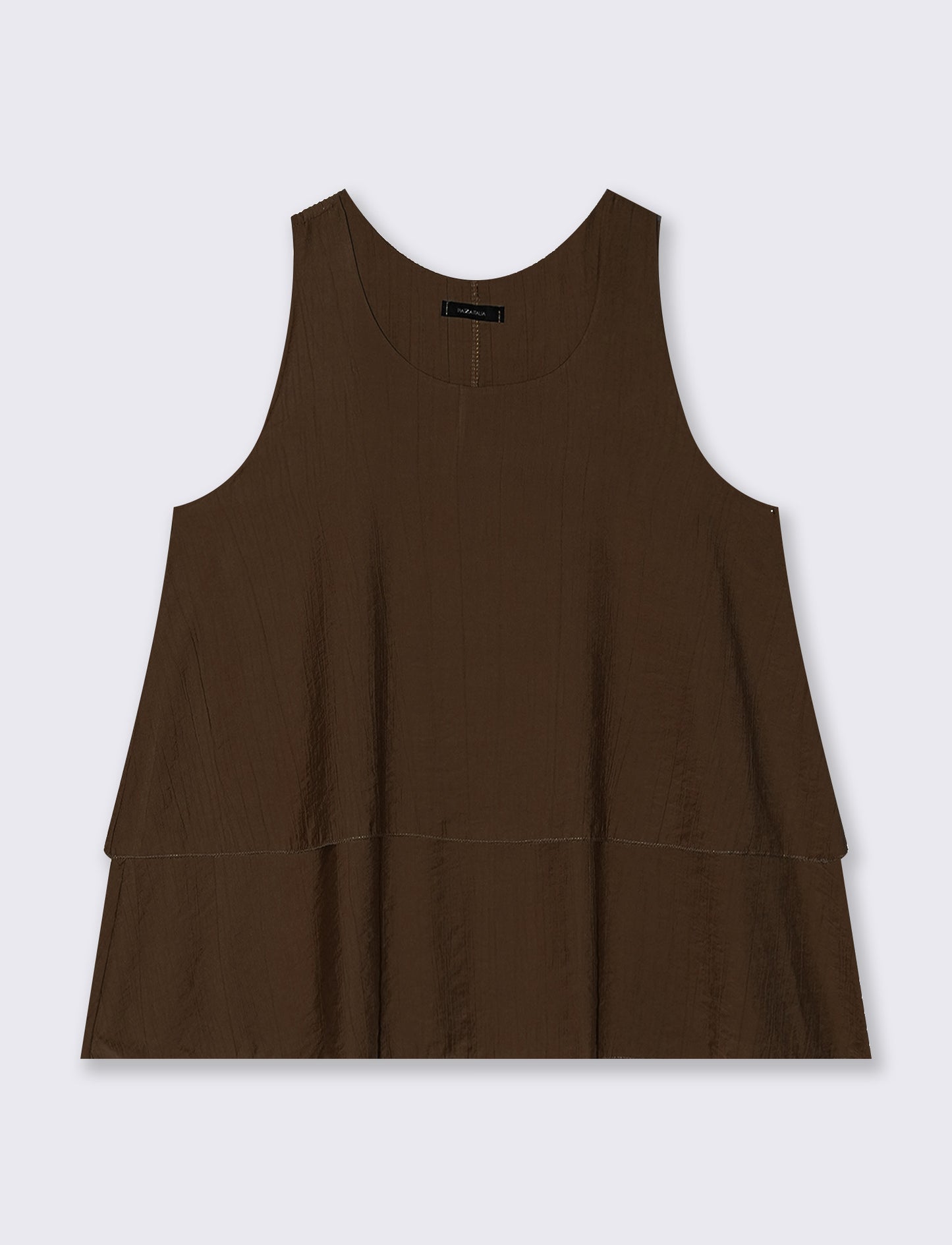 TOP GIROMANICA CON SCOLLO ROTONDO - Moro