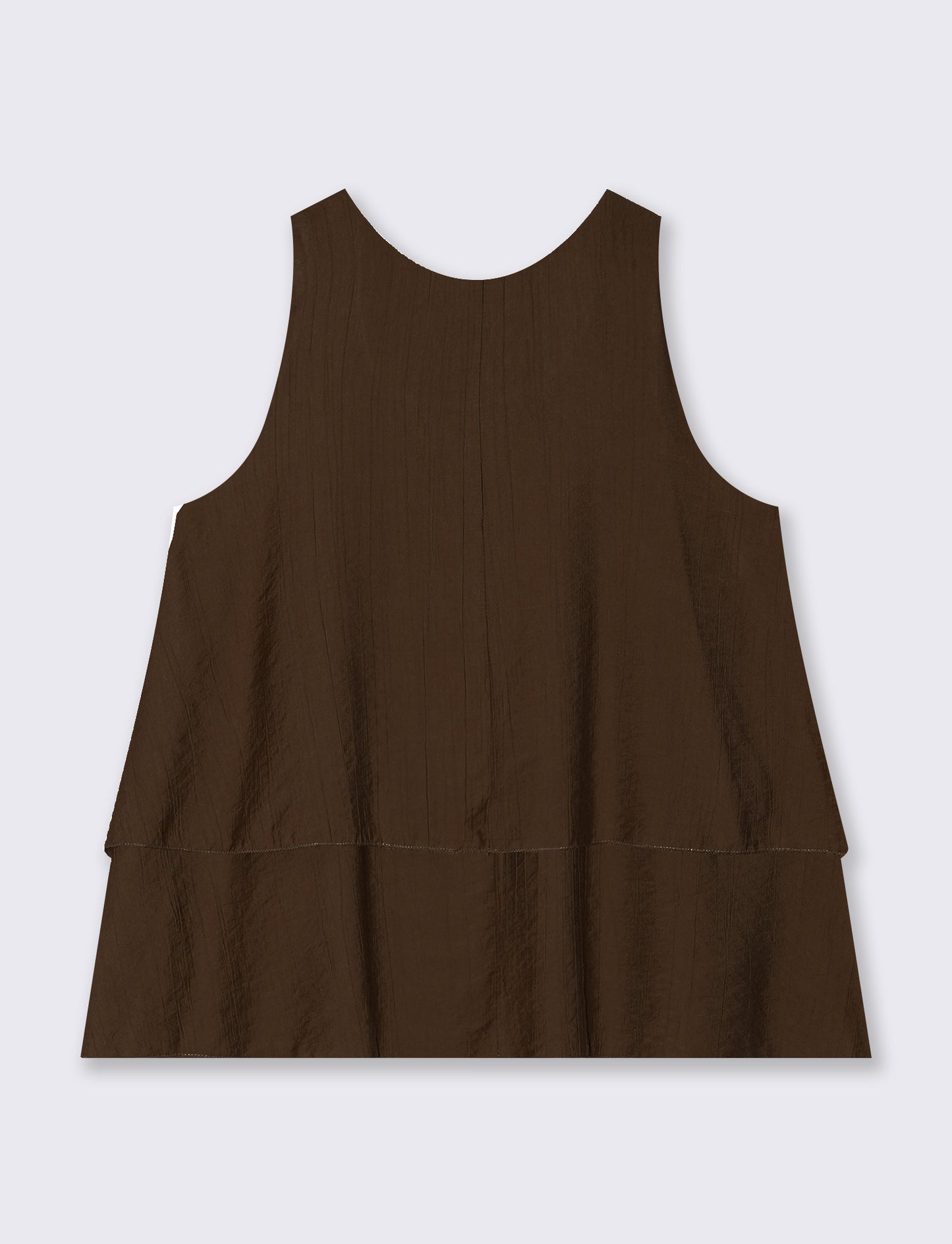 TOP GIROMANICA CON SCOLLO ROTONDO - Moro
