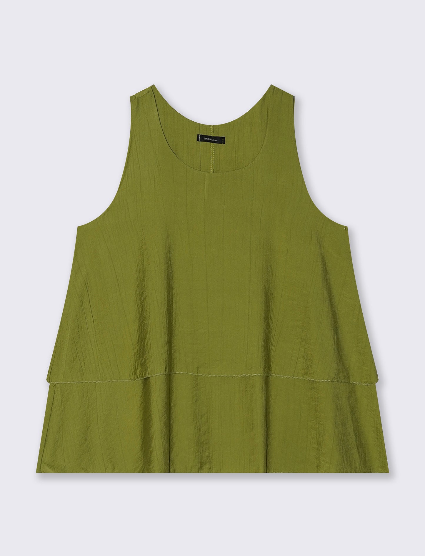 TOP GIROMANICA CON SCOLLO ROTONDO - Verde